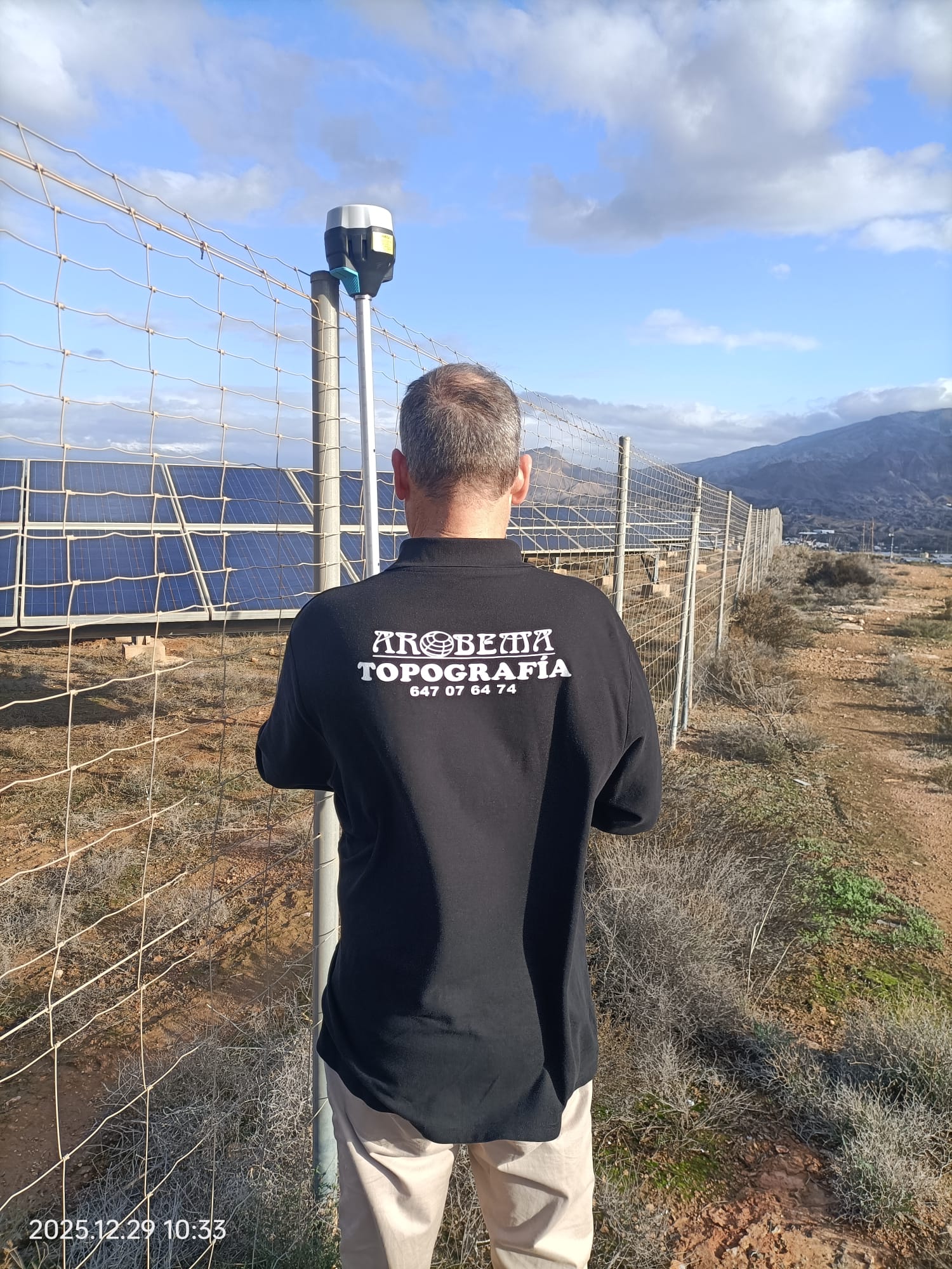 Replanteo topográfico en planta fotovoltaica, Almería
